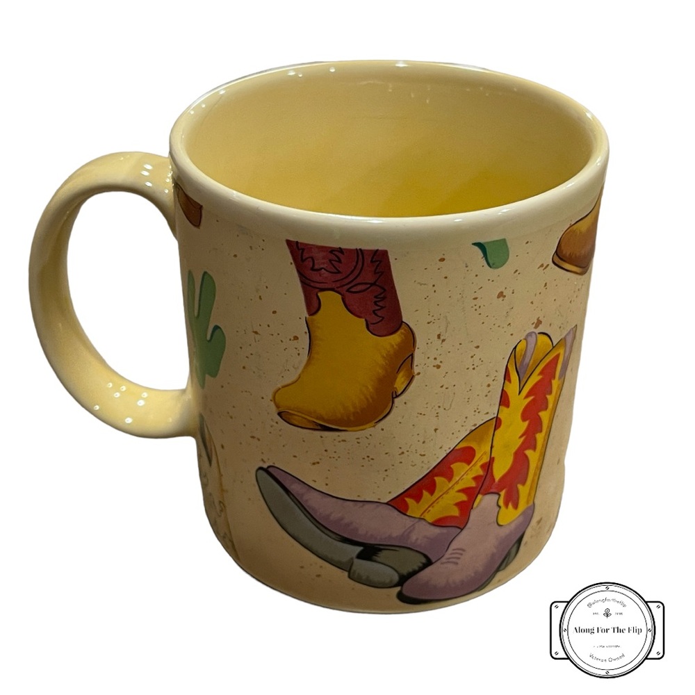 Vintage Russ Berrie & Co Cowboy Boot Coffee Mug